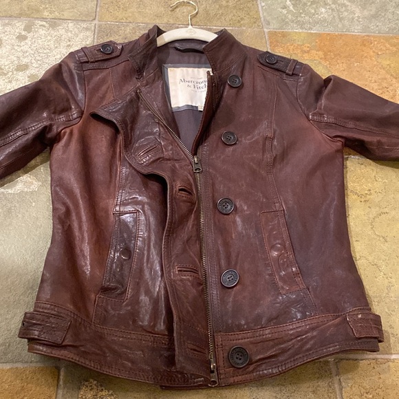 Abercrombie & Fitch Leather Moto Jacket - Picture 7 of 9